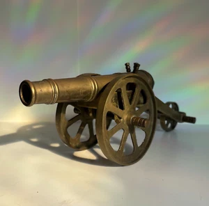 Vintage brass field cannon, operable, Rare 10.5" long - Picture 1 of 5
