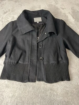 Peacoat Women’s Large Black Wool - Image 1 of 4