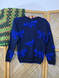 Vintage Sweater 1980s Metallic Kids 8 - Picture 1 of 6