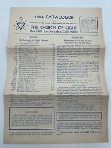 The Church of Light 1964 Catalogue Los Angeles Unity Occult Brotherhood of Light