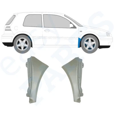 Für VW Golf Mk4 1997-2006 Vorne Kotflügel reparatur blech Paar - Bild 1 von 4