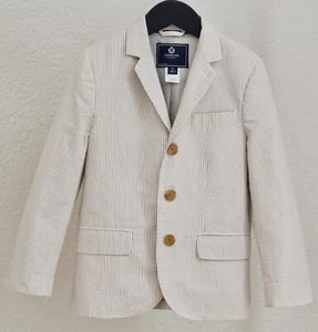 J Crew Crewcuts Boys New York Seersucker Suit Jacket Blazer Size 6 $230 Rare - Picture 1 of 14