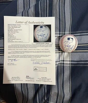 2024 Houston Astros 12 Player Signed Baseball JSA LOA Peña Espada Diaz - Image 1 of 4