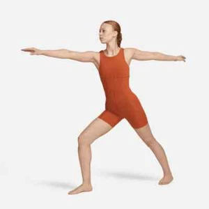 Nike Yoga Dri-Fit Luxe 5" Jumpsuit Rust Orange Gr. XL NEU - Bild 1 von 8