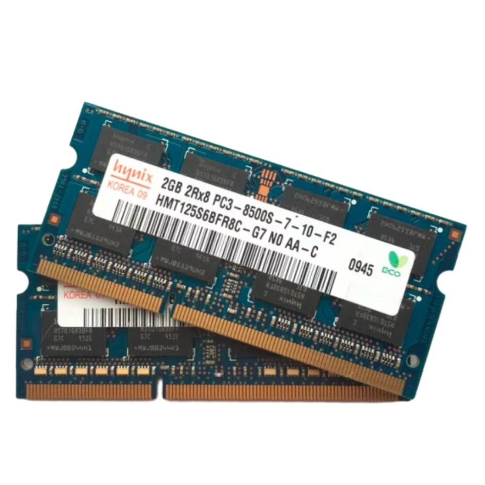 Laptop Memory Hynix Memory PC3-8500S DDR3 2R*8 HMT125S6BFR8C-G7 1066MHz 2GB - Image 1 of 1