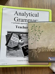 Analytical Grammar Teacher Book and DVD set Homeschool High school English - Picture 1 of 5