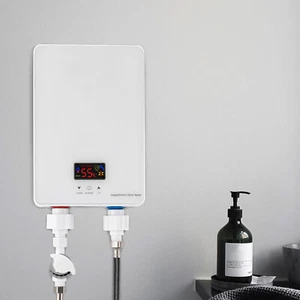 6000W Electric Tankless On Demand House Shower Sink Instant Hot Water Heater NEW - Picture 1 of 19