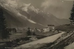 France Alps Chamonix and Mont Blanc Old Photo 1890 - Foto 1 di 3