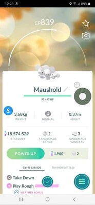 Pokémon Maushold ( Family Of Three ) GO - Image 1 of 2