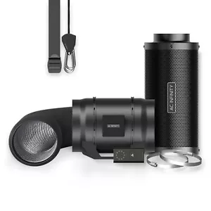 Air Filtration Kit 8", Inline Fan Carbon Filter and Ducting Combo for Grow Tents - Picture 1 of 8