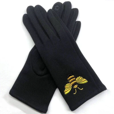 Bee Women Ladies Winter Gloves Touch Screen Fleece Warm Soft Fur Lined Thermal - Image 1 of 4