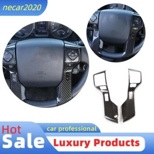 ABS Carbon Fiber Steering Wheel Frame Cover Accessories For T@yota T@coma 16-20 - Photo 1/8