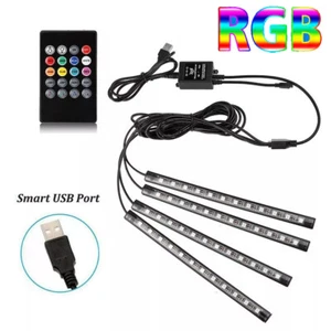 4Pcs RGB PC Case LED Strip Computer Light Bar PC Game Light With remote control - Picture 1 of 12