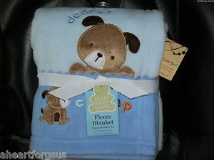 CARTERS BABYDECKE WELPE HUND PAPA'S CHAMP BLAU FLEECE NEU JUNGE KIND VON MIR - Bild 1 von 6