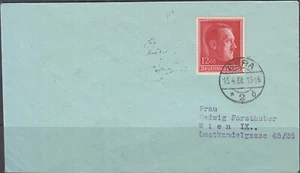 Germany - 13.4.1938 "12+38" Hitler as EF FDC on cover Gera - Vienna (2335) - Picture 1 of 2