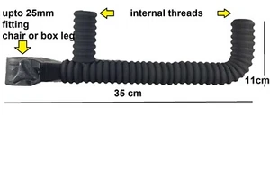 Fishing RIPPLE BAR POLE REST for Seat Box or Chair With Back Guard 35cm BLACK - Picture 1 of 3