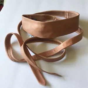 ADA LEATHER WRAP BELT IN CINDER ROSE OS NWT - Picture 1 of 13