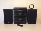 JVC DR-E58BK Stereo Tuner Cassette CD Turntable Hi Fi System 270W with Remote