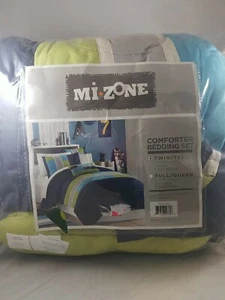 Mi Zone Cozy Comforter Set Stripes All Season Bedding Twin XL ,Navy.. - Picture 1 of 2
