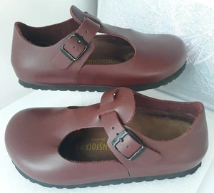 Birkenstock Paris ~ Brown Leather Mary Janes Wo's Shoes Buckle Size 5 ~ Germany - Picture 1 of 24