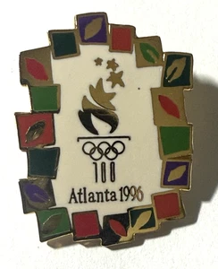 1996 ATLANTA SUMMER OLYMPICS -- TORCH & LEAVES -- COCA-COLA PIN - Picture 1 of 2