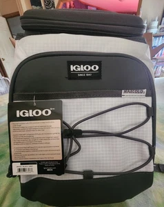 Neu mit Etikett IGLOO grau Hardtop isoliert Thermo Rucksack Kühlbox 18 Dosen Kapazität - Bild 1 von 7