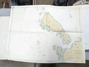 Vintage BC Edye to Bell Passages Stephens Island 1972 Nautical Chart Map 42x32 - Picture 1 of 3
