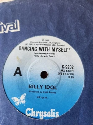 Billy Idol "Dancing With Myself" 1981 CHRYSALIS Oz 7" 45rpm - Image 1 of 2