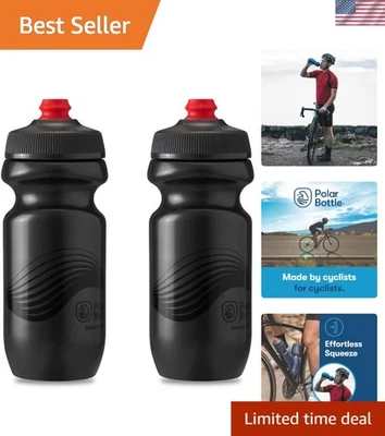 Garrafas de água leves para ciclismo separador 20 oz - Design à prova de vazamentos - Pacote com 2 - Imagem 1 de 4