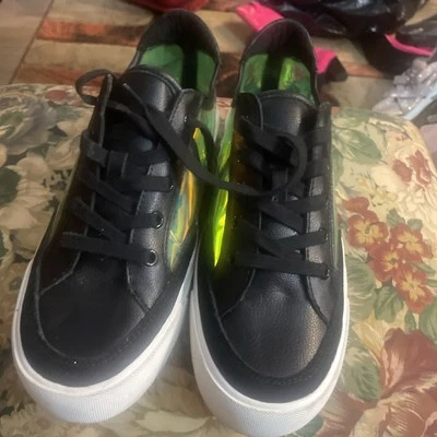 DKNY Women Shoes Size 9.5 Black Leather Synthetic  - Image 1 of 4