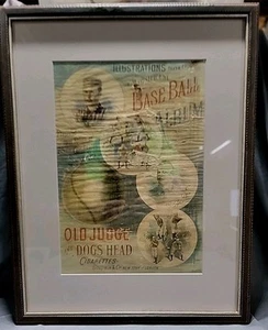 1889 Goodwin & Co. Old Judge and Dogs Head Round,Album Ad. Poster Extremely RARE - Picture 1 of 16