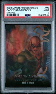 LUKE CAGE IRON FIST DAREDEVIL 2024 MARVEL MASTERPIECES GREGO MIRAGE PSA 9 POP 1 - Picture 1 of 1