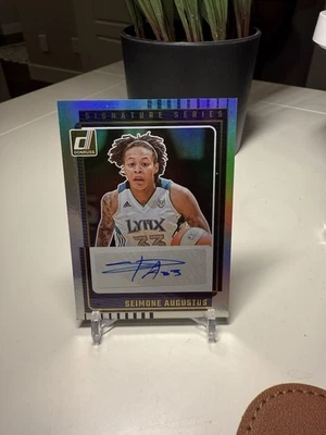 2025 Panini WNBA Donruss SEIMONE AUGUSTUS Auto Signature Series Holo - Image 1 of 2