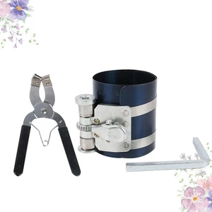  Adjustable Piston Installer Pliers Small Engine Ring Compressor Assembly - Foto 1 di 11