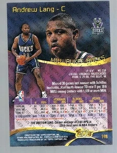 1997/98 Topps Stadium Club Members Only Andrew Lang #198 Bucks - Picture 1 of 1