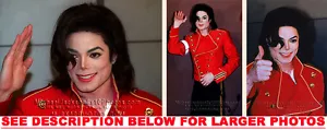 MICHAEL JACKSON 1996 PARIS Conference 3xRARE8x10 PHOTOS - Picture 1 of 1