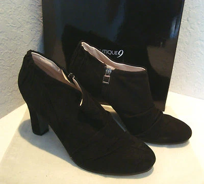 New Boutique 9 Womens Frank Black Leather Suede Ankle Boots 10 Medium - Image 1 of 4