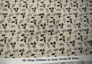 Vintage “All Things Christmas” Flannel Fabric by Sandy Gervais - Picture 1 of 1