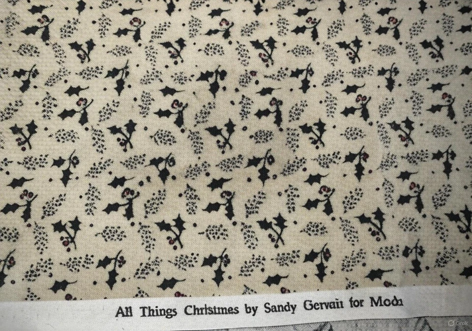 Vintage “All Things Christmas” Flannel Fabric by Sandy Gervais  - Image 1 of 1