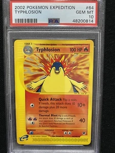 2002 Pokemon Expedition Typhlosion 64/165 PSA 10 Gem Mint - Picture 1 of 1