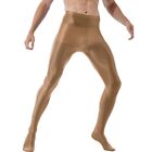 Men's Glossy Oil Pantyhose Footed Tights Shiny Stockings For Ballet Dance Yoga