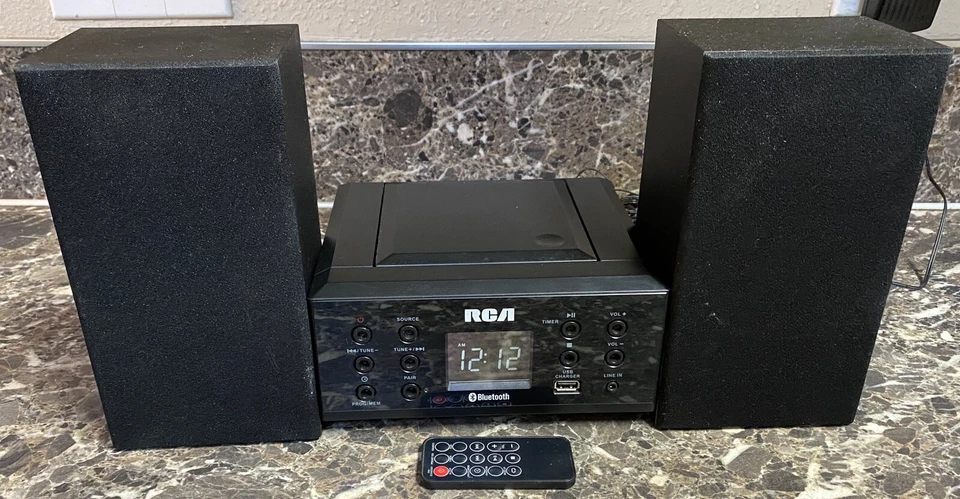 RCA RS2928B CD Music System Bluetooth Shelf System With Remote Tested Used - Image 1 of 4
