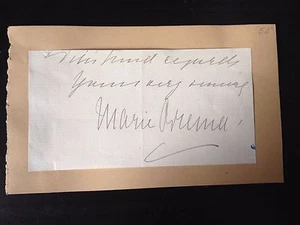 MARIE BREMA - EARLY ENGLISH OPERA SINGER - SIGNED PIECE FROM  END OF LETTER - Picture 1 of 1