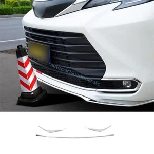 For Toyota Sienna 2021-2025 Silver Steel Front Bumper Bottom Protector Strip - Foto 1 di 7