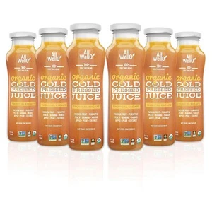 AllWellO Organic Cold Pressed Juice 11.15 Fl Oz (Tropical Escape, 6 Pack) - Picture 1 of 7