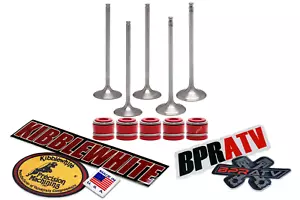 YFZ450R YFZ 450R Stock Replacement Kibblewhite Intake Exhaust Valves RED Seals - Picture 1 of 24