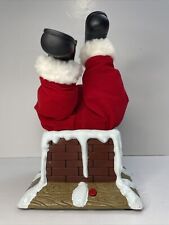 Vintage Gemmy Industries Animated Santa Claus Stuck in Chimney Talks & Legs Move