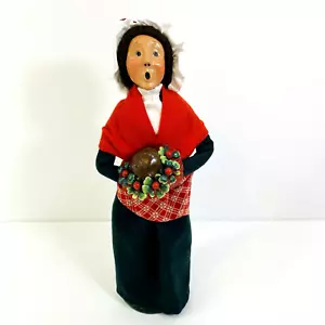 Byers Choice Caroler Mrs. Cratchit 2° Edizione 1985 1990 Holly Figgy Pudding 13" - Foto 1 di 16