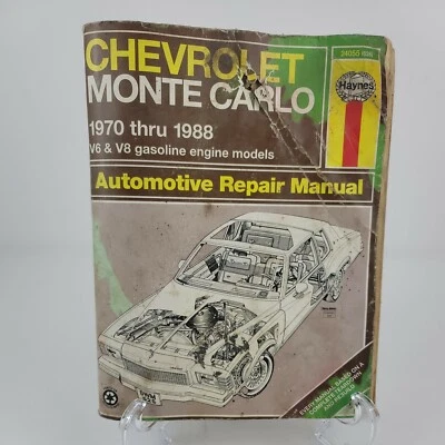 Manual de servicio de reparación Haynes 24055 Chevrolet Monte Carlo 1970 a 1988 V6 y V8 Foto 1 de 4