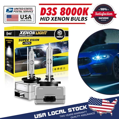 2PCS OEM D3S 8000K HID XENON HEADLIGHT BULBS For  Audi A7 Quattro 2012-2015 - Image 1 of 4